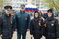 При праздновании 72 годовщины Великой Победы сотрудники МЧС работали в усиленном режиме