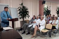 Беседа на противопожарную тематику с главным врачом и докторами Городской больницы №17