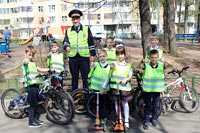 Акция «Юный велосипедист» прошла на Западе столицы