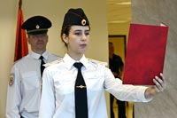 Молодые полицейские УВД по ЗАО приняли Присягу