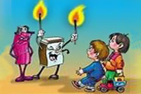 Детская шалость с огнем