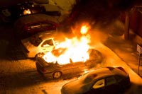 Если загорелся автомобиль